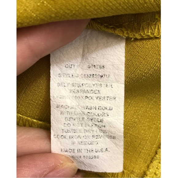 Junior’s Trixxi Strapless Pleated Stretch Empire Waist Chartreuse Dress - 5 - Picture 10 of 13